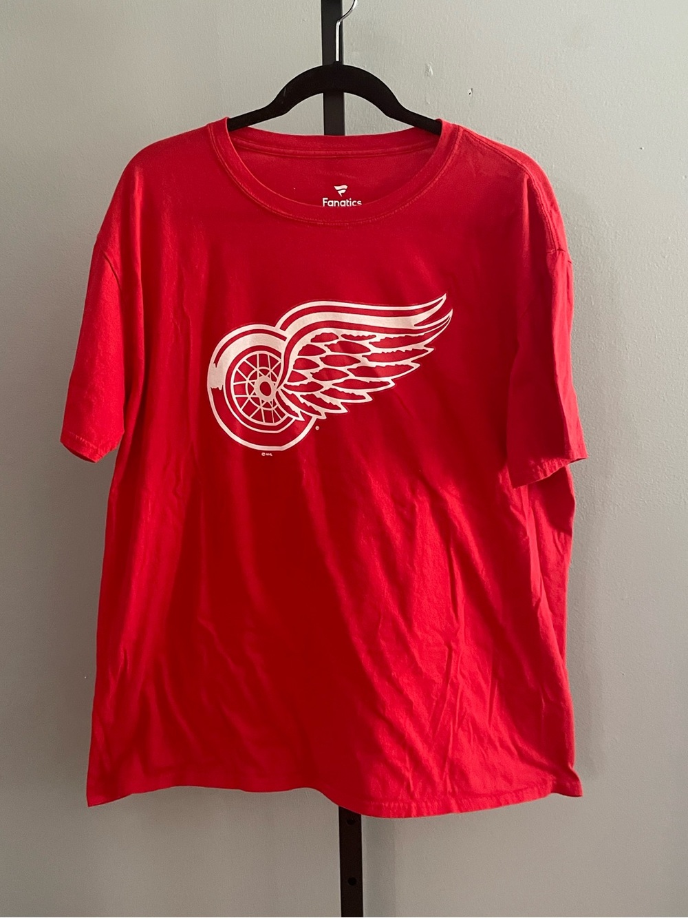 Fanatics Detroit Red Wings Primary Logo Team T-Shirt Red Size XL